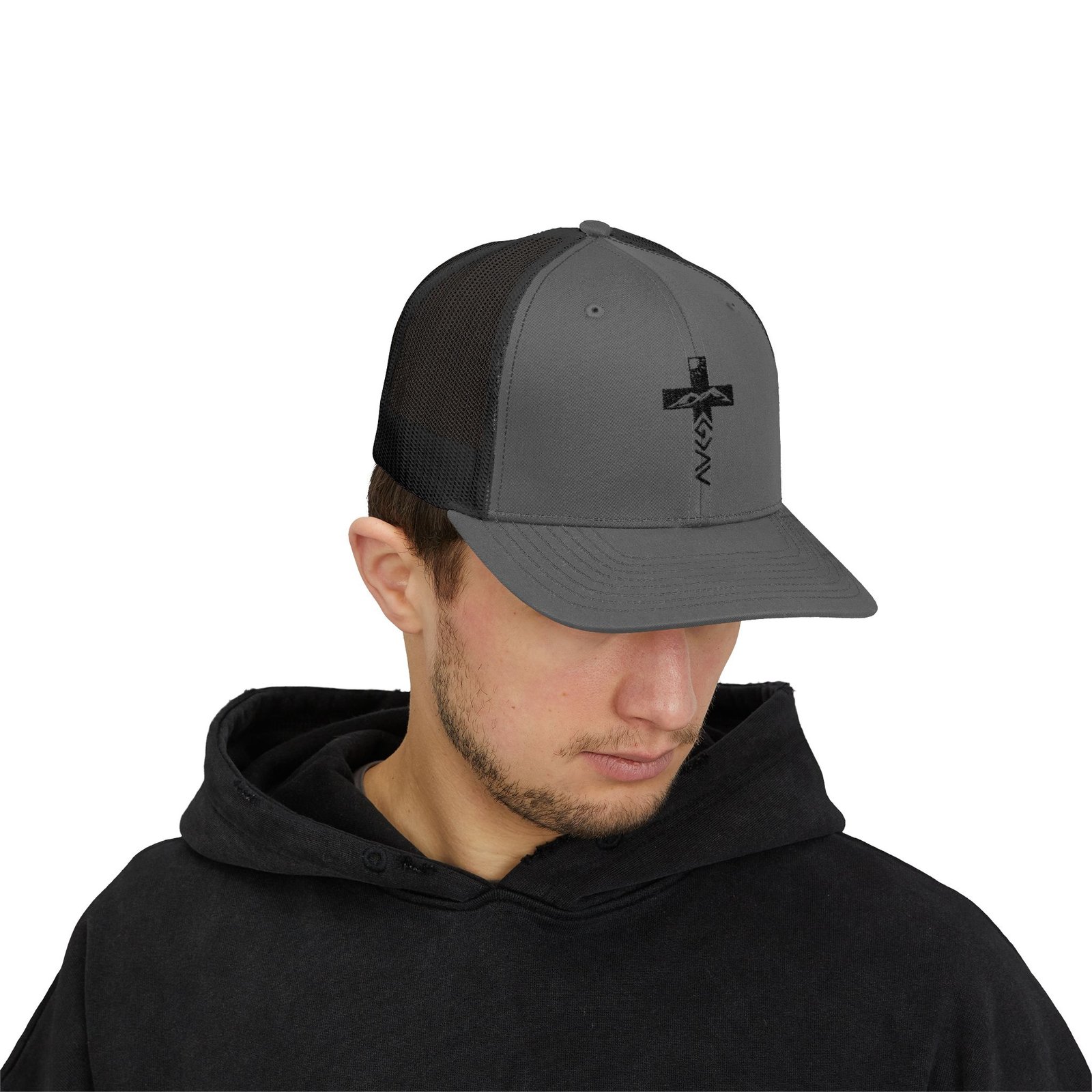 God is Greater Trucker Cap - Image 4