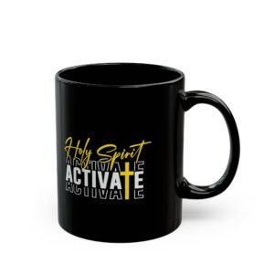 Holy Spirit Activate Black Mug